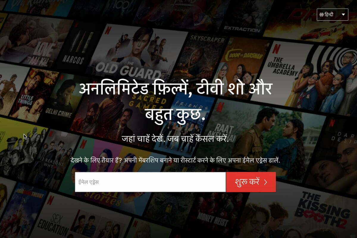 Netflix launches Hindi user interface in India